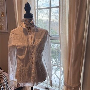 Robert Friedman White Women's Button-Down Shirt